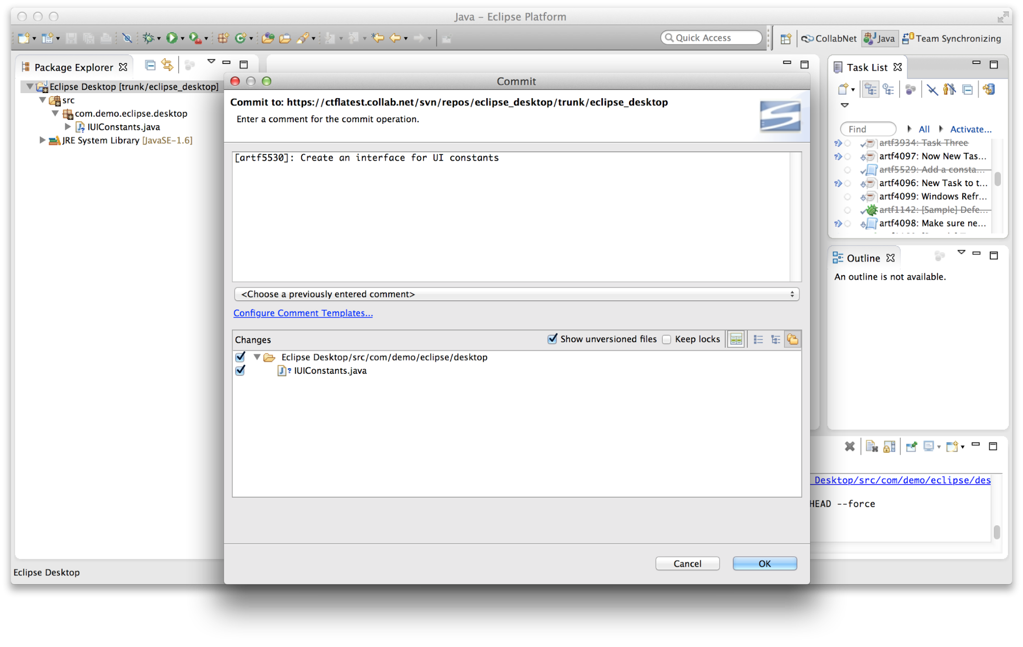 Linking TeamForge Commits and Artifacts image012 Linking TeamForge Commits and Artifacts