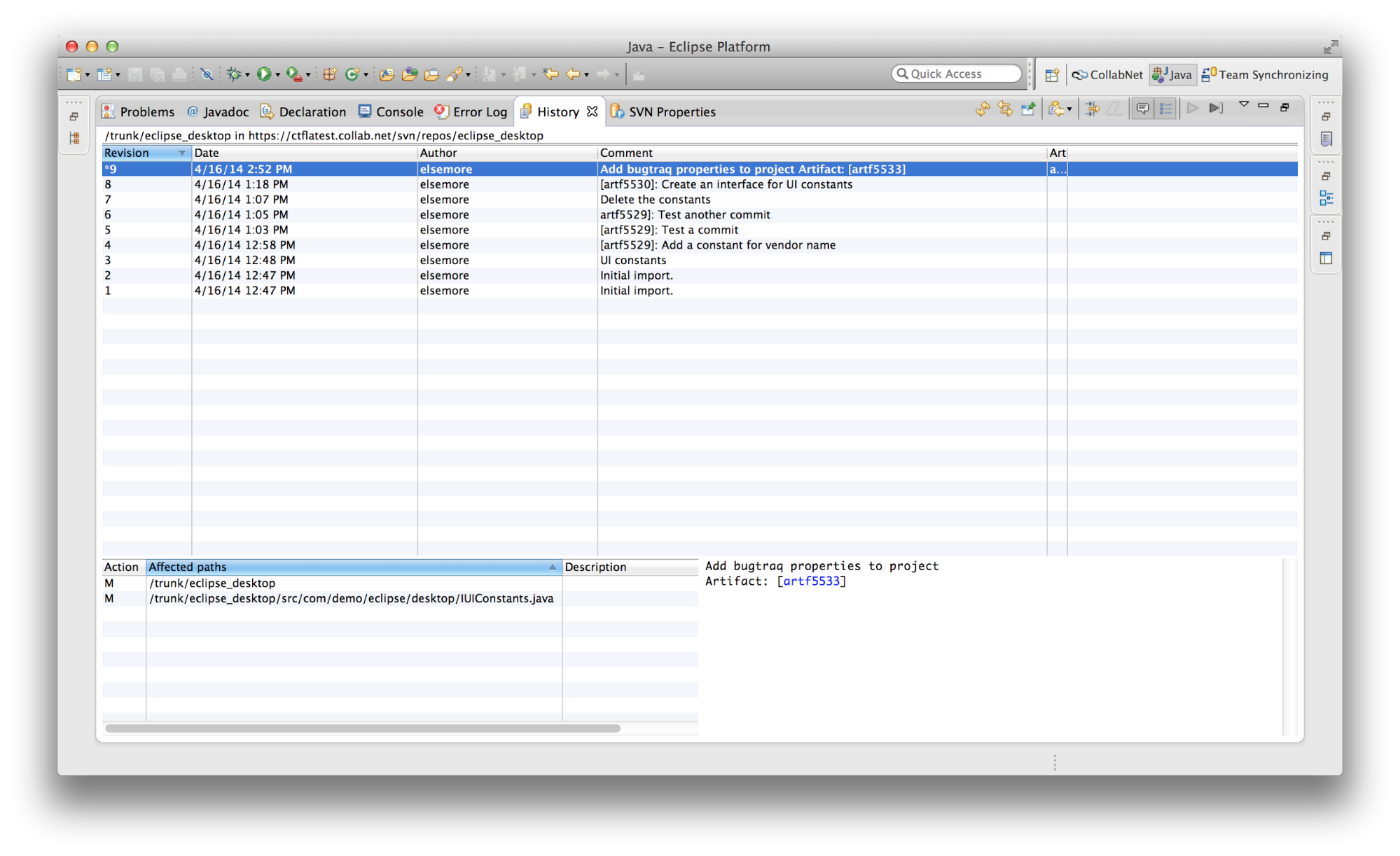 Linking TeamForge Commits and Artifacts image042 Linking TeamForge Commits and Artifacts