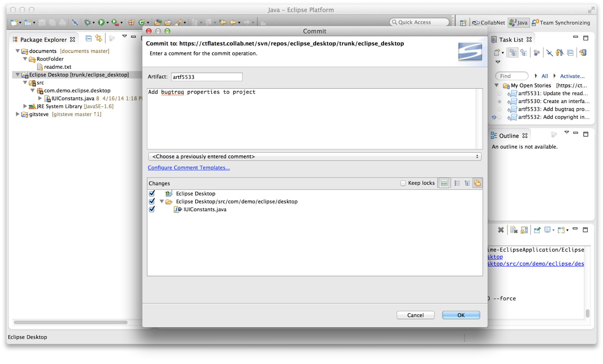 Linking TeamForge Commits and Artifacts image062 Linking TeamForge Commits and Artifacts