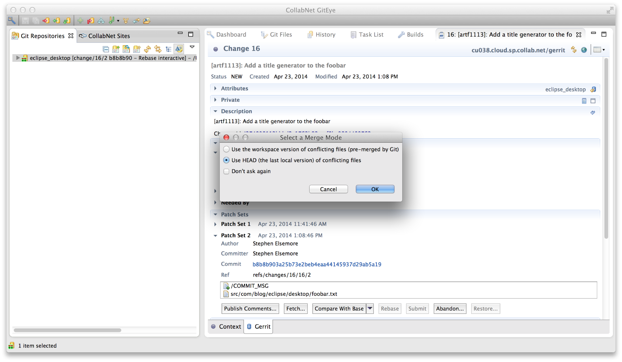 Gerrit Dependency Management with GitEye image065 Gerrit Dependency Management with GitEye