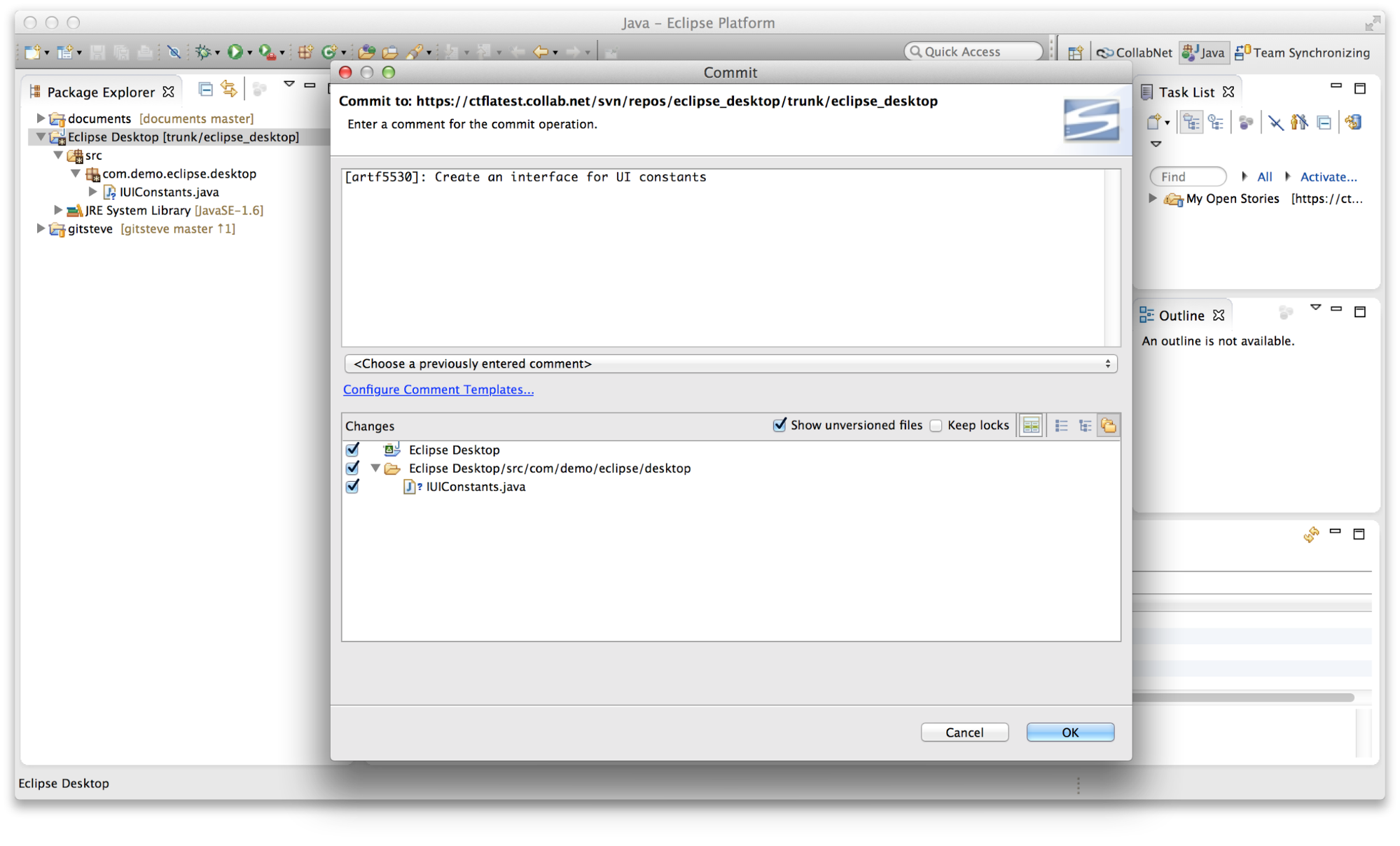 Linking TeamForge Commits and Artifacts image072 Linking TeamForge Commits and Artifacts