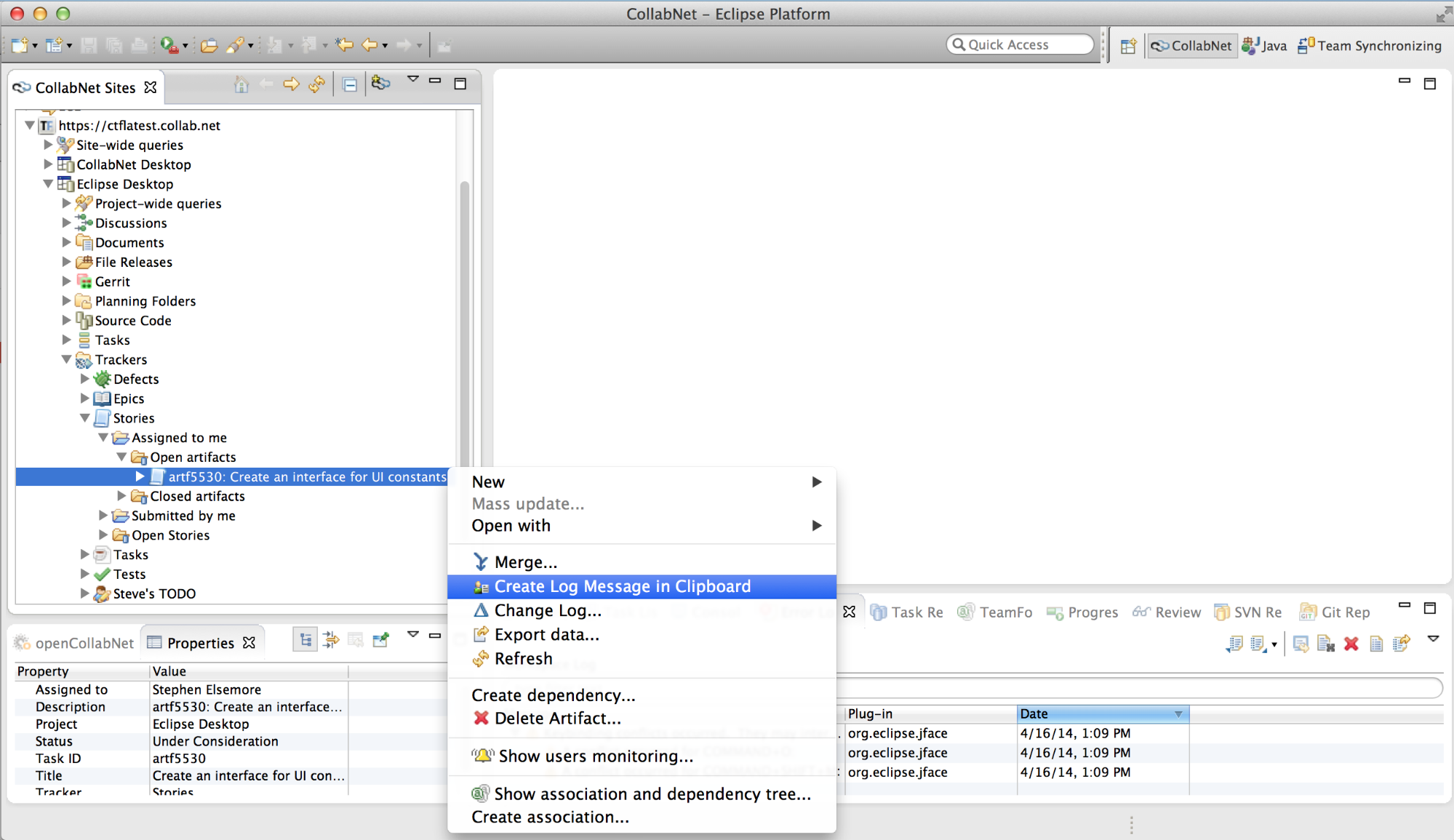 Linking TeamForge Commits and Artifacts image082 Linking TeamForge Commits and Artifacts