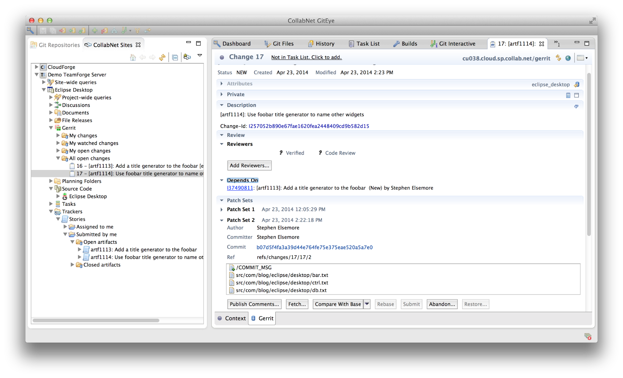 Gerrit Dependency Management with GitEye image293 Gerrit Dependency Management with GitEye